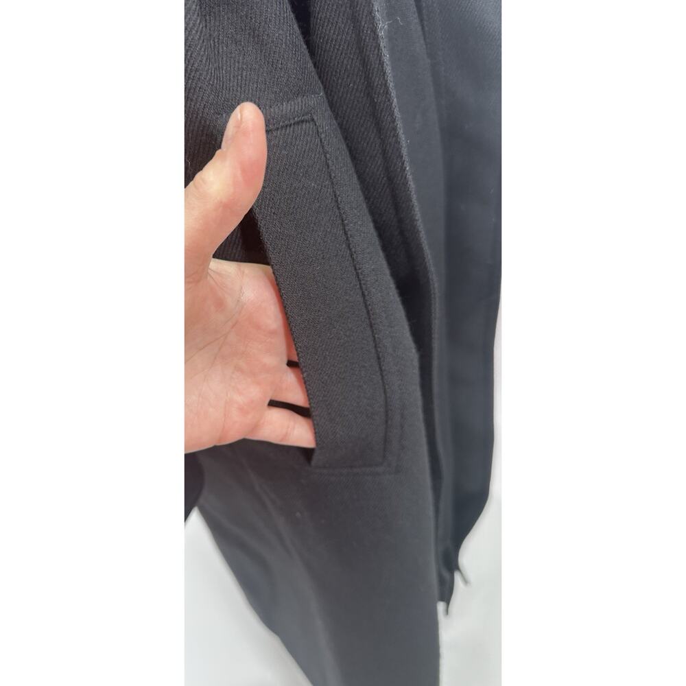 ⭐️ A.L.C. Wool Long Classic Unlined Black Coat w/Belt Size 2 $895 - Picture 2 of 11